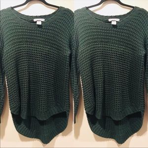 Hi Lo cotton emporium sweater. Hunter green